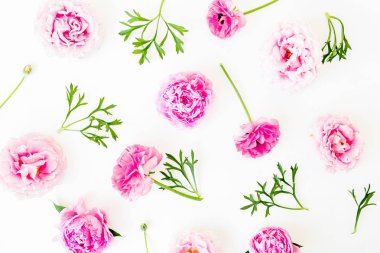 Beyaz arka plan gül dallarda yığını