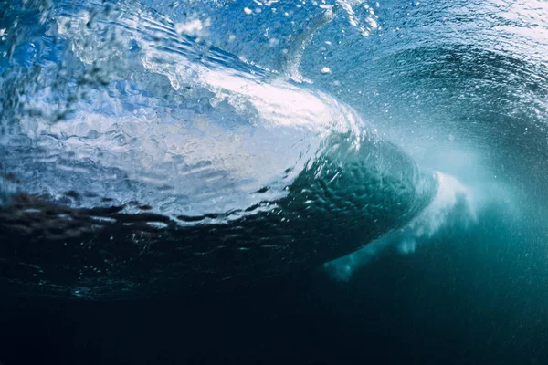 Underwater Barrel Wave Tropical Ocean Sunlight — Stock Photo, Image