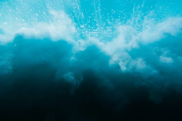 Tydlig Våg Textur Underwater Närbild — Stockfoto