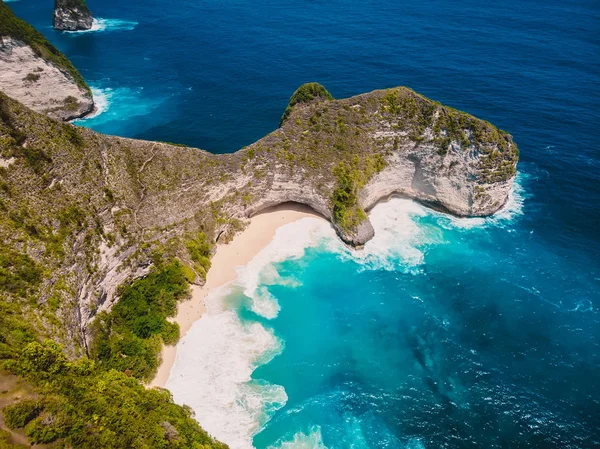 Paradise Kelingking Stranden Nusa Penida Island Aerial Drönarvy — Stockfoto