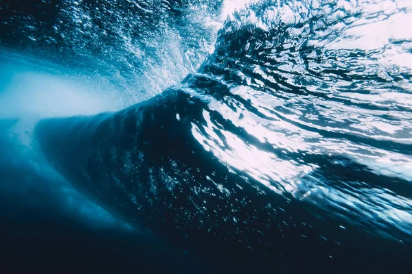 Underwater Våg Med Solljus Fat Våg Kraschar Havet — Stockfoto