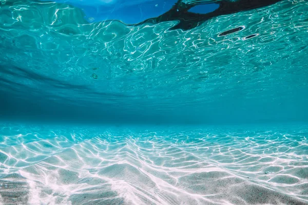 Tropische Blauwe Oceaan Met Wit Zand Onderwater Hawaï — Stockfoto
