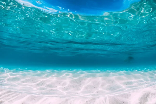 Tropische Blauwe Oceaan Met Wit Zand Onderwater Hawaï — Stockfoto