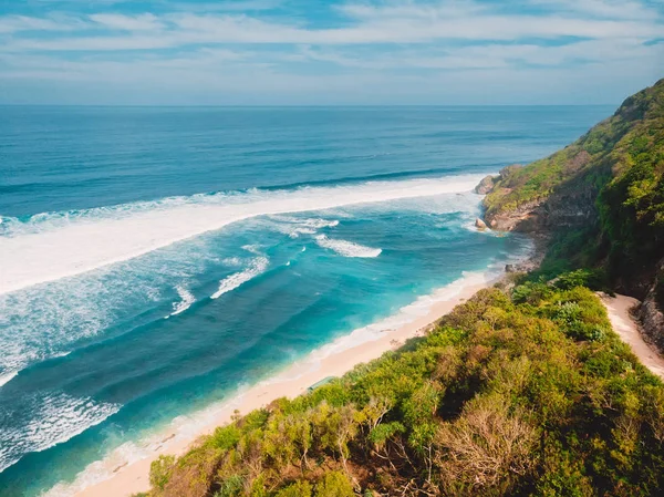 Vista Aérea Isla Tropical Océano Bali Indonesia — Foto de Stock