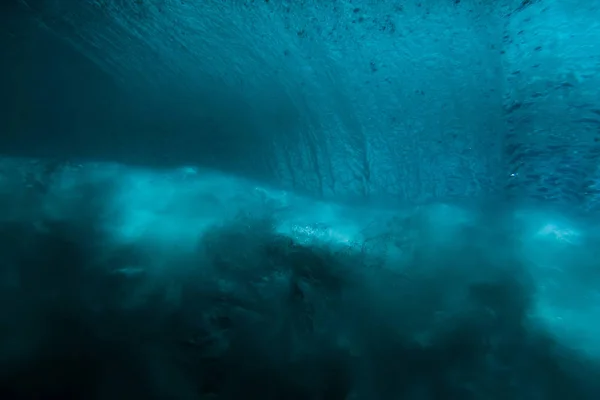 Welle Unter Wasser Blauer Ozean Unter Wasser — Stockfoto