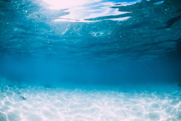 Oceano Azul Tropical Com Areia Branca Subaquática Havaí — Fotografia de Stock