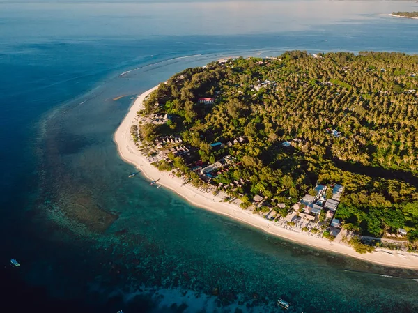 Vista Aérea Con Isla Gili Meno Océano Tiro Con Dron — Foto de Stock