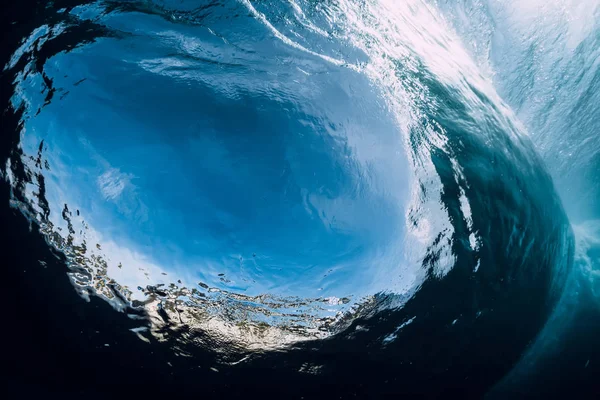 Undervattens Våg Barrel Wave Kraschar Havet — Stockfoto