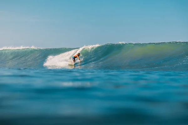 April 2019 Bali Indonesia Stand Paddle Surfing Ocean Wave Stand — Stock Photo, Image