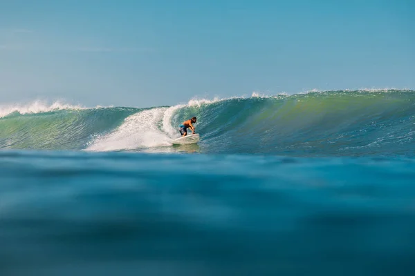 April 2019 Bali Indonesia Stand Paddle Surfing Ocean Wave Stand — Stock Photo, Image