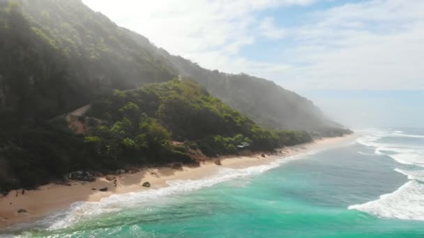 Dalgalar Ile Mavi Okyanusun Havadan Görünümü — Stok video