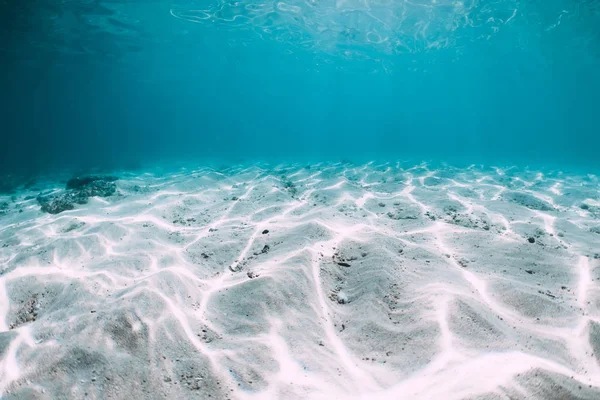 Océan Bleu Avec Fond Sable Blanc Sous Marin Hawaï — Photo