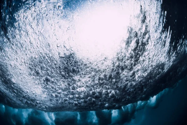 Ocean wave underwater. Ocean textures in underwater