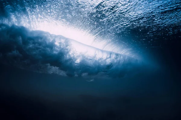 Óceánhullám Örvénnyel Víz Alatt Víz Alatti Tenger — Stock Fotó