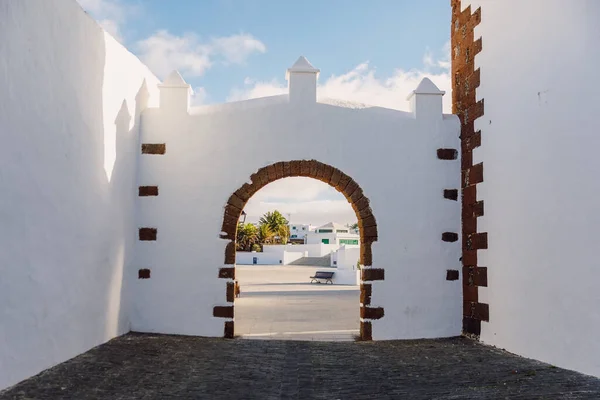 Lanzarote Hiszpania Kwietnia 2020 Stara Architektura Miasta Teguise — Zdjęcie stockowe