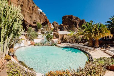 29 Temmuz 2020. Lanzarote, İspanya. Lagomar Müzesi, Omar Şerif 'in evi.