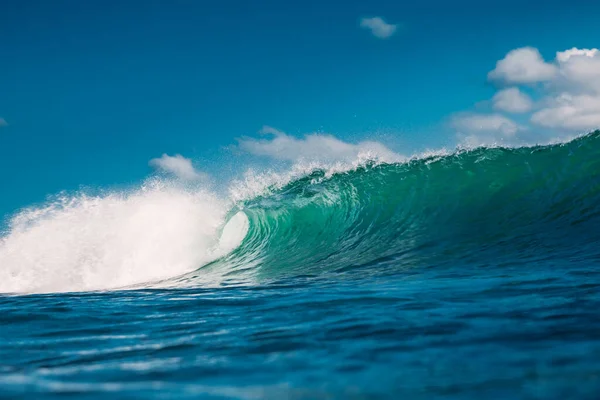 Crashing Perfect Blue Wave Breaking Barrel Wave Power Ocean — Stock Photo, Image
