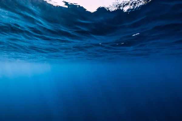 Underwater Background Waves Sun Rays Transparent Underwater Ocean — Stock Photo, Image