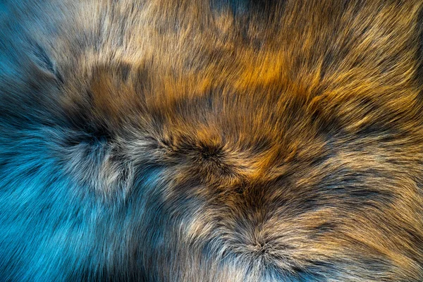 Reindeer Hair Dark Brown Wool Mixed Orange Beautiful Wave Pattern — Stock Photo, Image