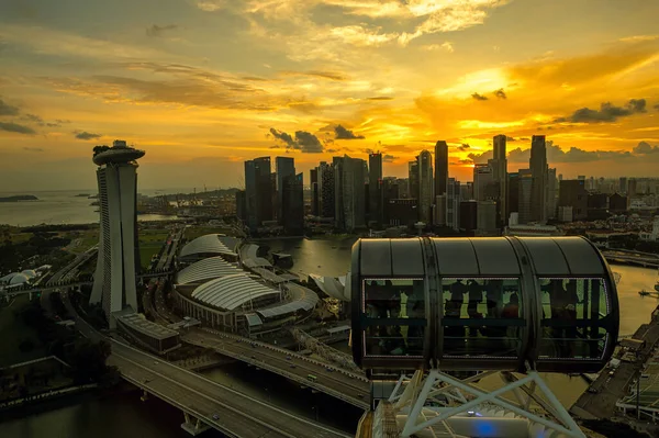 Singapur Dic 2015 Paisaje Urbano Desde Una Altura Del Folleto — Foto de Stock