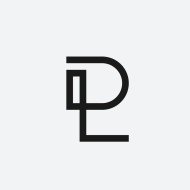 D ve L vektör logo tasarımı çizimi