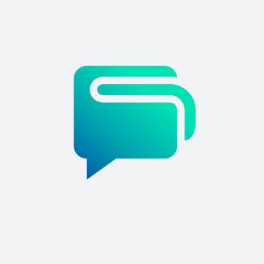 Chat Cüzdan vektör logo şablonu