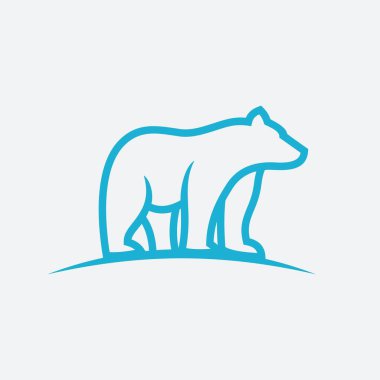 Kutup ayısı monolin vektör logosu