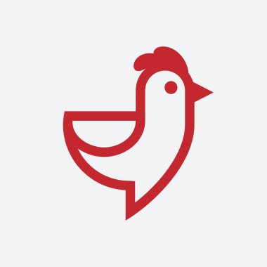 tavuk vektör şablonu logosu