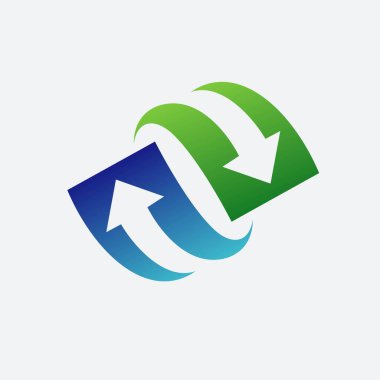 aktarım vektörü illüstrasyon şablonu logosu