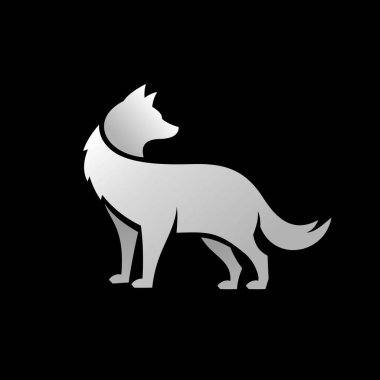 Kurt silueti vektör logosu