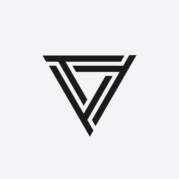 Buchstabe Infinity Triangle Vektor Logo Design Illustration — Stockvektor