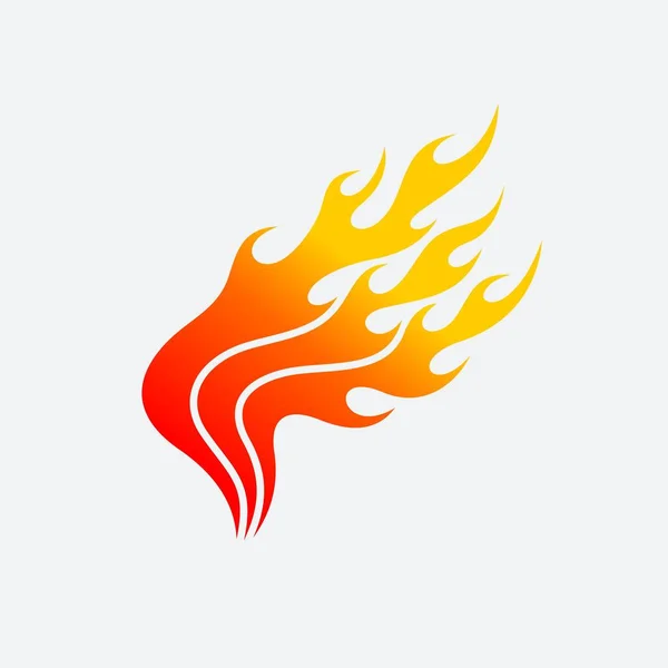 Feuer Mit Flügel Logo Vorlage — Stockvektor