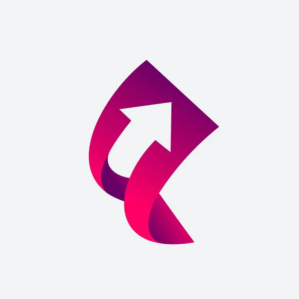 Yukarı Oklu Logo Şablonu ile Büyüme Geliri