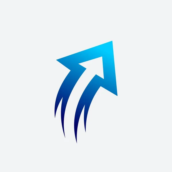 Arrow Dorastanie Szablon Logo — Wektor stockowy