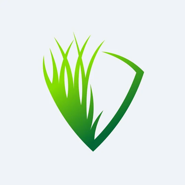 Grässkydd Logotyp Mall — Stock vektor