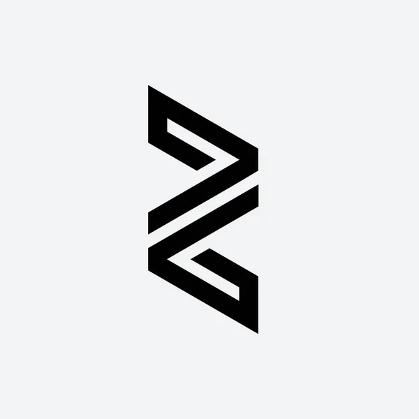 Plantilla Logotipo Monograma Letra — Vector de stock