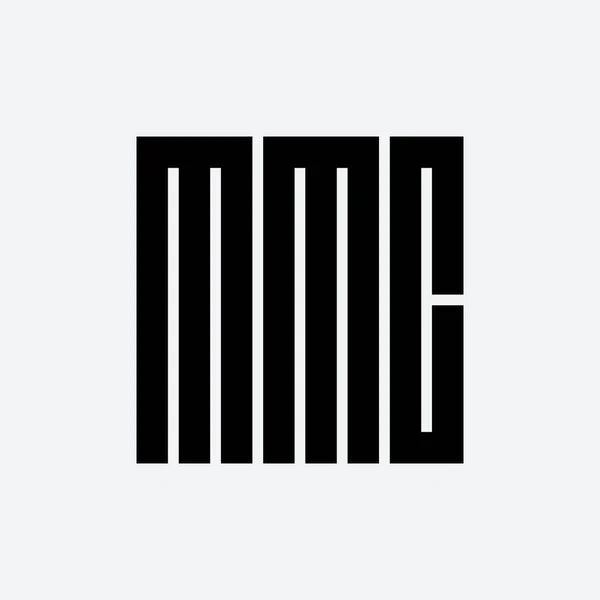 Modelo Logotipo Vetor Letra Mmc —  Vetores de Stock