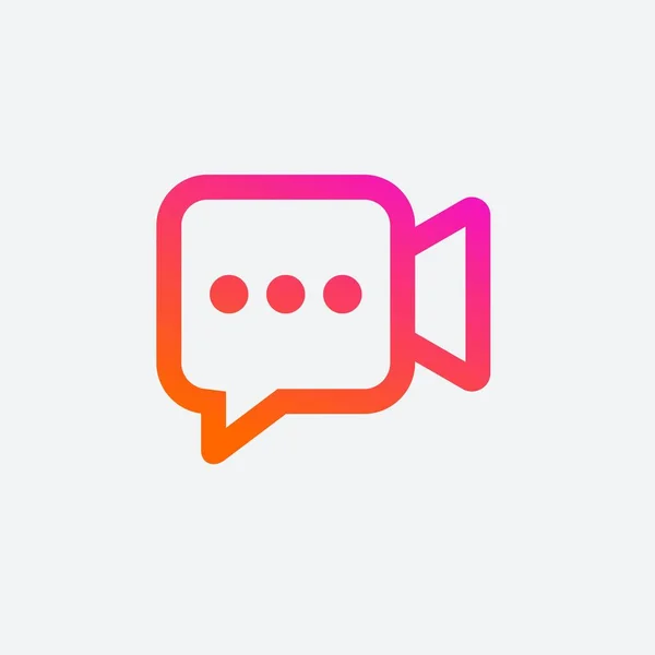 Chat Kabarcığı Yayın Kamerası Vektör Logo Şablonu oluşturuyor