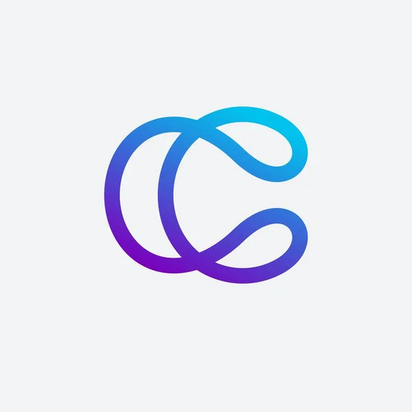 Sonsuz harf c monogram vektör logo şablonu