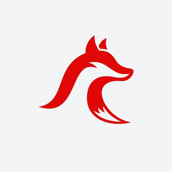 Cabeça Raposa Vermelha Formando Letra Imagem Vetorial — Vetor de Stock
