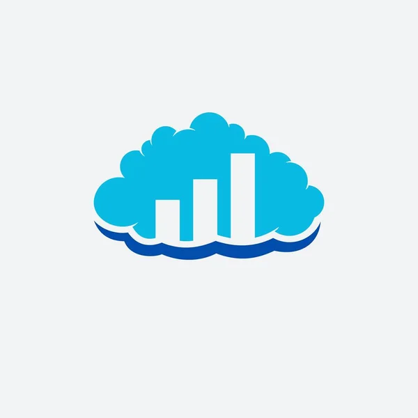 Chmura Rosnącym Logo Wykresu — Wektor stockowy