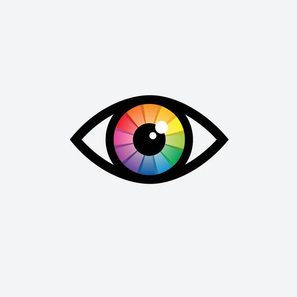 Göz rengarenk vektör logosu çizimi