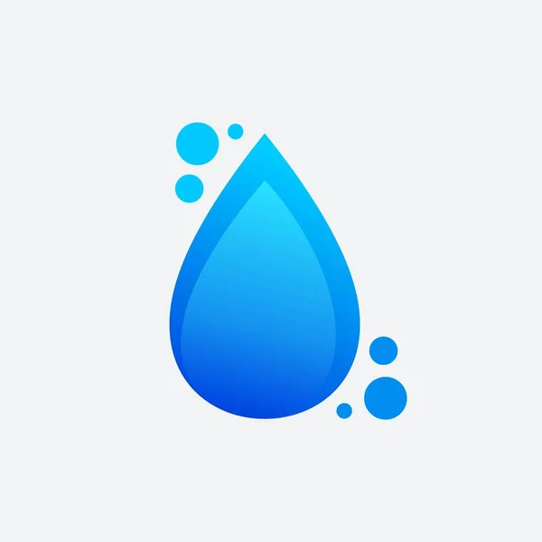 Blaue Wasserblasen Vektor Logo Illustrationen Vorlage — Stockvektor