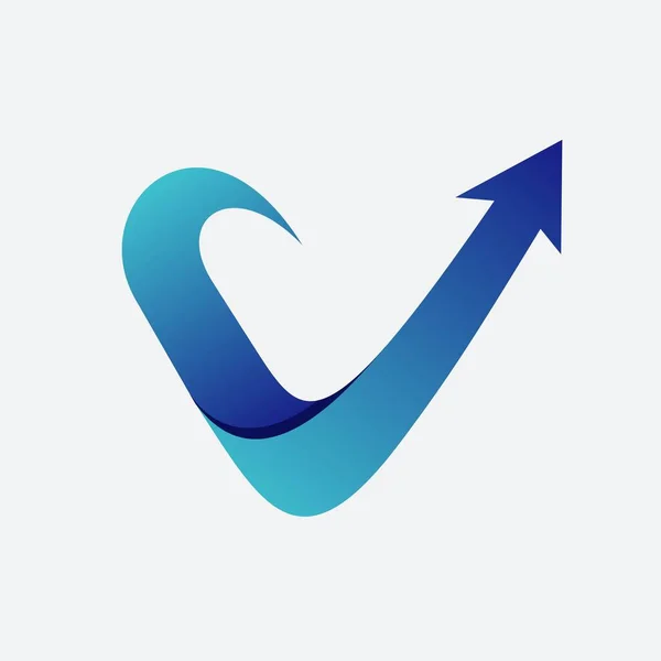 v ok vektörü illüstrasyon şablon logosu