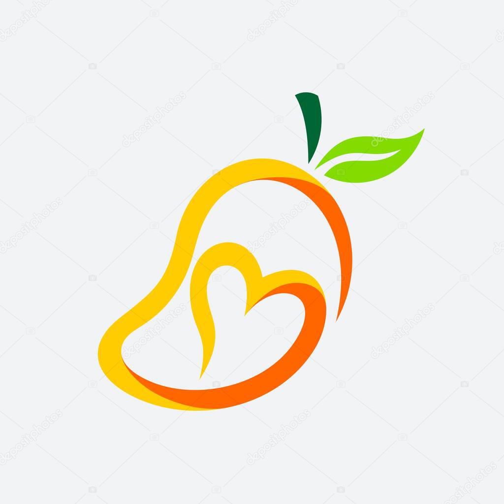 Love Mango Logo Template