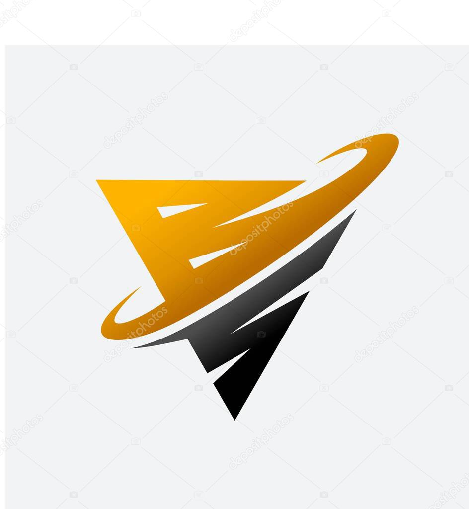 Letter BS Triangle Fitness logo