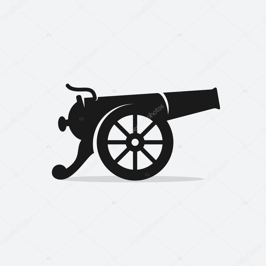 isolated old cannon vector icon design illustration