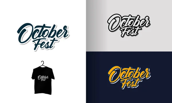 Oktoberfest el yazması harfler / Oktoberfest tebrik kartları, poster ve t-shirt vektör şablonu tipografisi