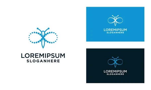 soyut sonsuzluk yusufçuk logo tasarım vektörü