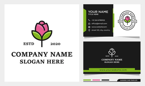 Minimalistisk Elegant Rose Blomma Logotyp Design Skönhet Spa Eller Kosmetika — Stock vektor